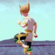 The Pokémon character strikes a familiar pitching pose.
